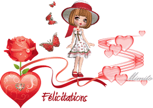 Gif animé félicitations fille
